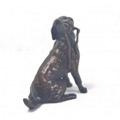 Miniature Bronze Labrador Sculpture
